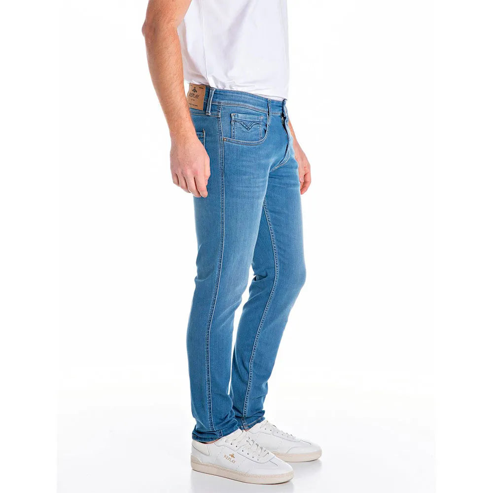 PANTALÓN VAQUERO AJUSTADO SLIM FIT ANBASS - AZUL - REPLAY | M914Y.000.41A 876