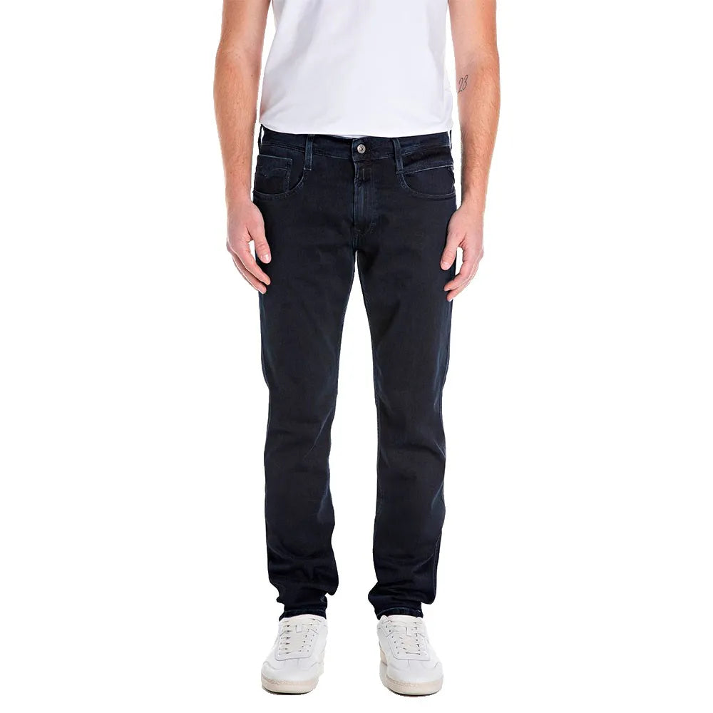 PANTALÓN VAQUERO AJUSTADO SLIM FIT ANBASS HYPERFLEX - AZUL OSCURO - REPLAY | M914Y.000.661 K11