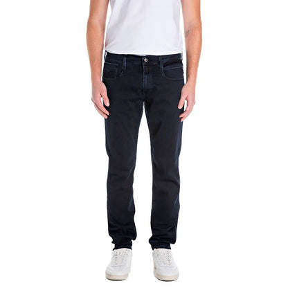 PANTALÓN VAQUERO AJUSTADO SLIM FIT ANBASS HYPERFLEX - AZUL OSCURO - REPLAY | M914Y.000.661 K11