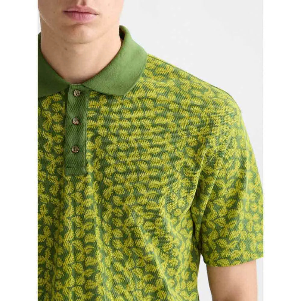 POLO CON ESTAMPADO STRUCTURED - AMARILLO/VERDE - SCOTCH & SODA | 183135
