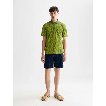 POLO CON ESTAMPADO STRUCTURED - AMARILLO/VERDE - SCOTCH & SODA | 183135