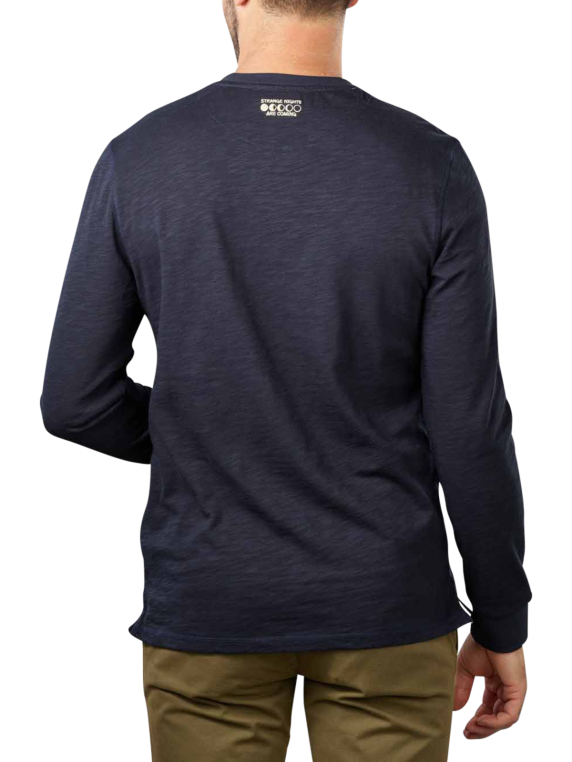 CAMISETA DE MANGA LARGA CON CUELLO PANADERO "HENLEY" - AZUL MARINO - SCOTCH & SODA | 172999