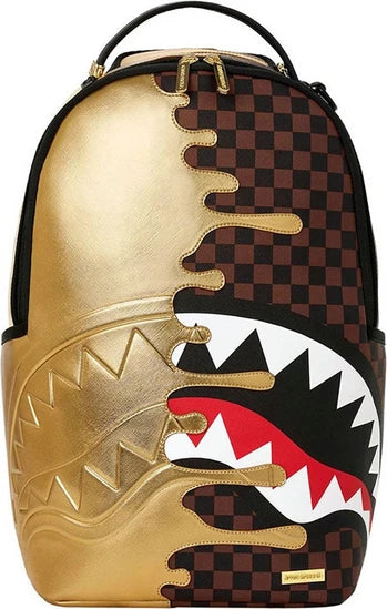 MOCHILA SHARK IN PARIS GOLD DRIP BACKPACK - MARRÓN - SPRAYGROUND | 910B9250NSZ