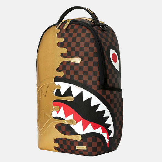 MOCHILA SHARK IN PARIS GOLD DRIP BACKPACK - MARRÓN - SPRAYGROUND | 910B9250NSZ
