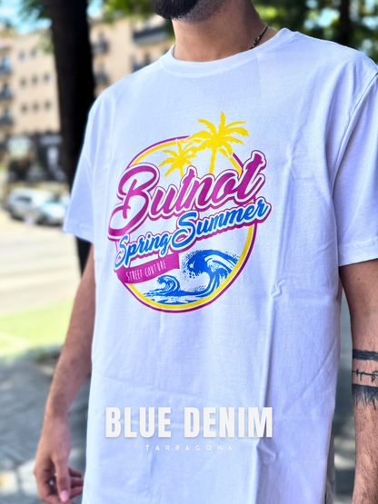 CAMISETA "SUMMER VIBES" - BLANCO - BUTNOT | U901-621