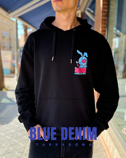 SUDADERA CON CAPUCHA "BUNNY" - NEGRO - BLESSED BRAND | BL3SSED