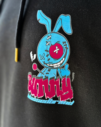 SUDADERA CON CAPUCHA "BUNNY" - NEGRO - BLESSED BRAND | BL3SSED