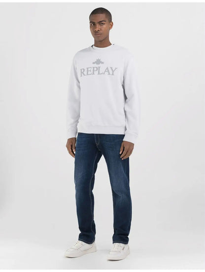 SUDADERA CON LOGO DE ARCHIVO - LIGHT GREY - REPLAY | M6963.000.23650P