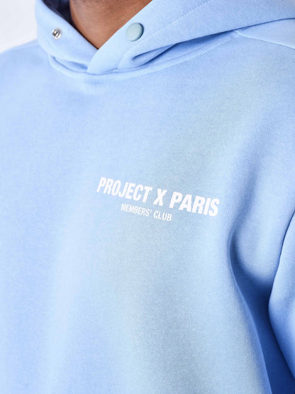 SUDADERA CON CAPUCHA "CLUB DE SOCIOS" - AZUL - PROJECT X PARIS | 2422052-CBOW