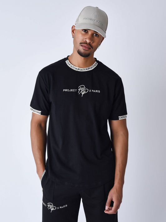 CAMISETA BRAZALETE CON LOGO BORDADO - NEGRO - PROJECT X PARIS | 2210218