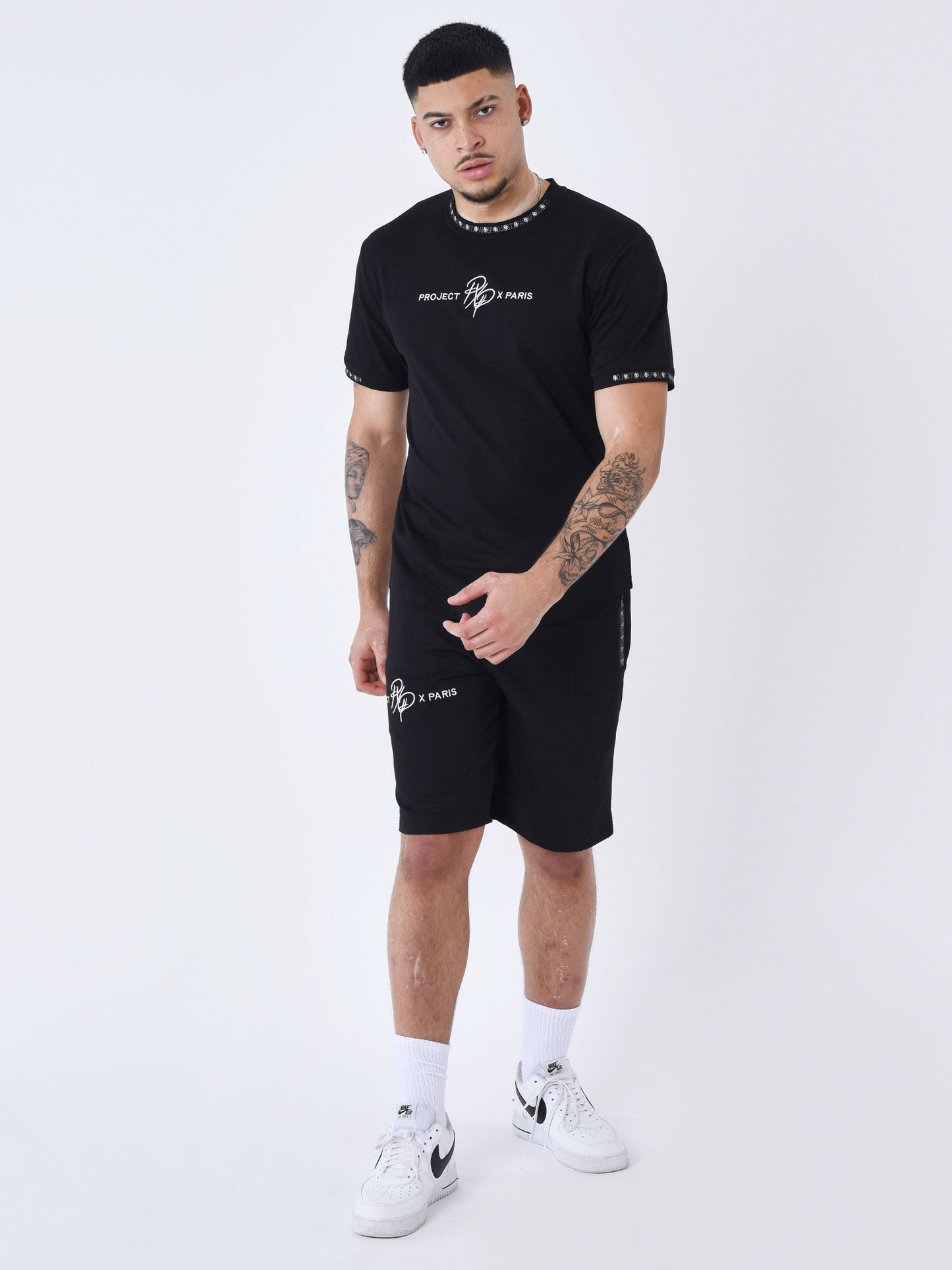CAMISETA BRAZALETE CON LOGO BORDADO - NEGRO - PROJECT X PARIS | 2210218