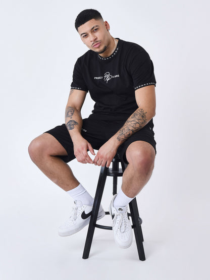CAMISETA BRAZALETE CON LOGO BORDADO - NEGRO - PROJECT X PARIS | 2210218