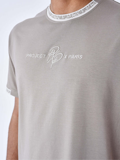 CAMISETA BRAZALETE CON LOGO BORDADO - TAUPE - PROJECT X PARIS | 2210218