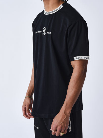 CAMISETA BRAZALETE CON LOGO BORDADO - NEGRO - PROJECT X PARIS | 2210218