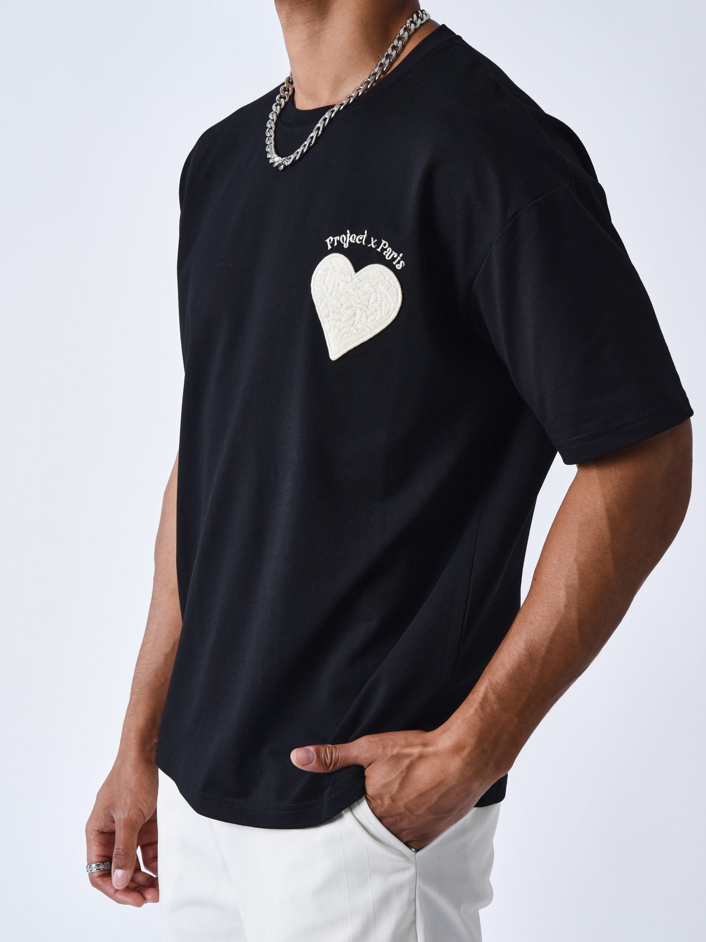 CAMISETA "CORAZÓN" - NEGRO - PROJECT X PARIS | PXP 2510154-BK