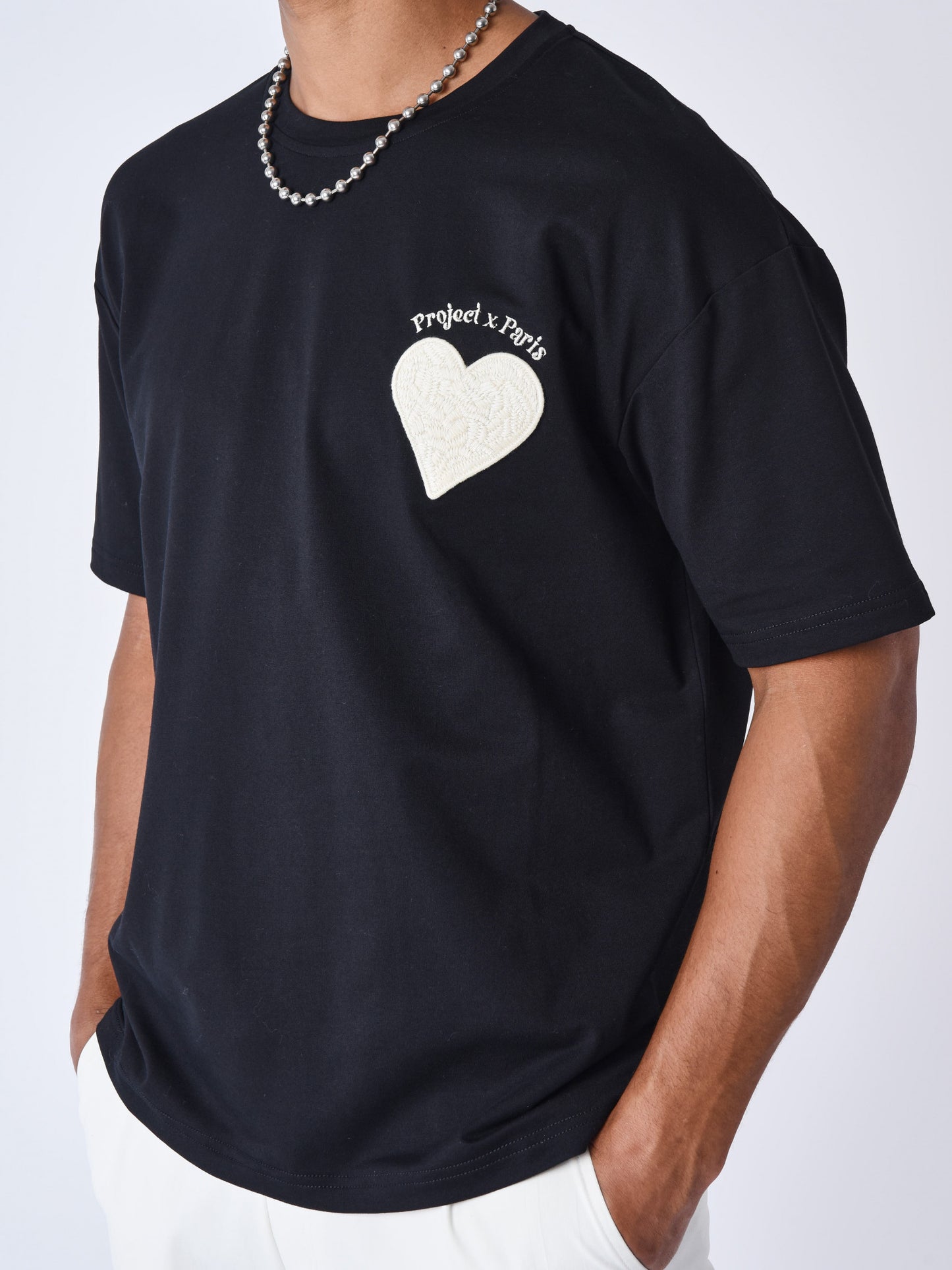 CAMISETA "CORAZÓN" - NEGRO - PROJECT X PARIS | PXP 2510154-BK