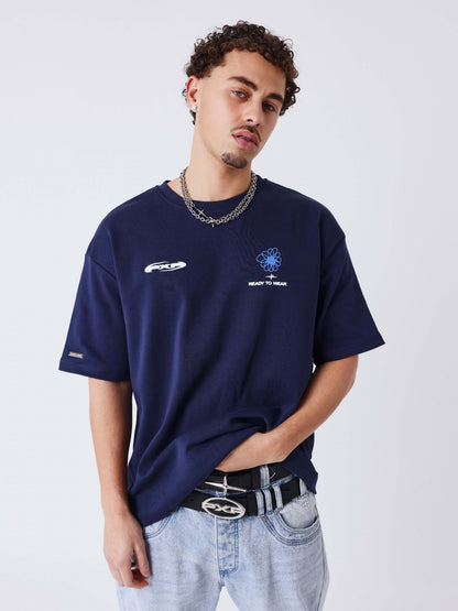 CAMISETA STREET BLOOM - AZUL MARINO - PROJECT X PARIS | 2611110_BS