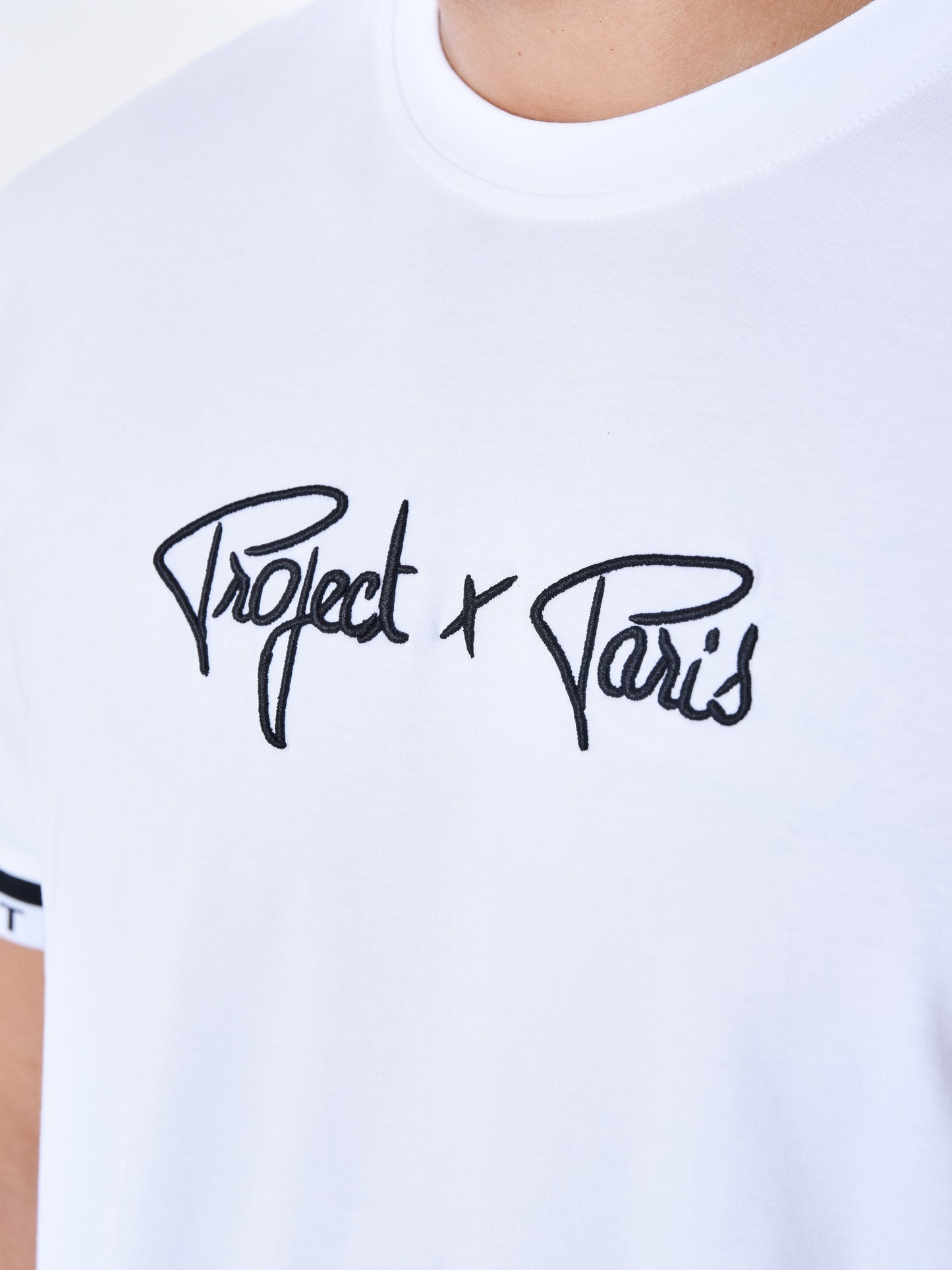 CAMISETA BRAZALETE CON LOGO BORDADO - BLANCO - PROJECT X PARIS | T231023_OWBK