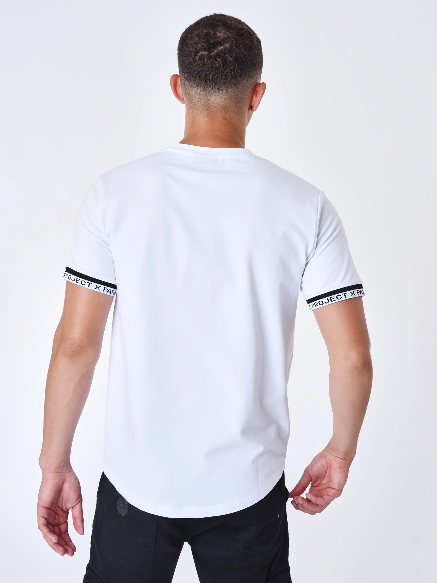 CAMISETA BRAZALETE CON LOGO BORDADO - BLANCO - PROJECT X PARIS | T231023_OWBK