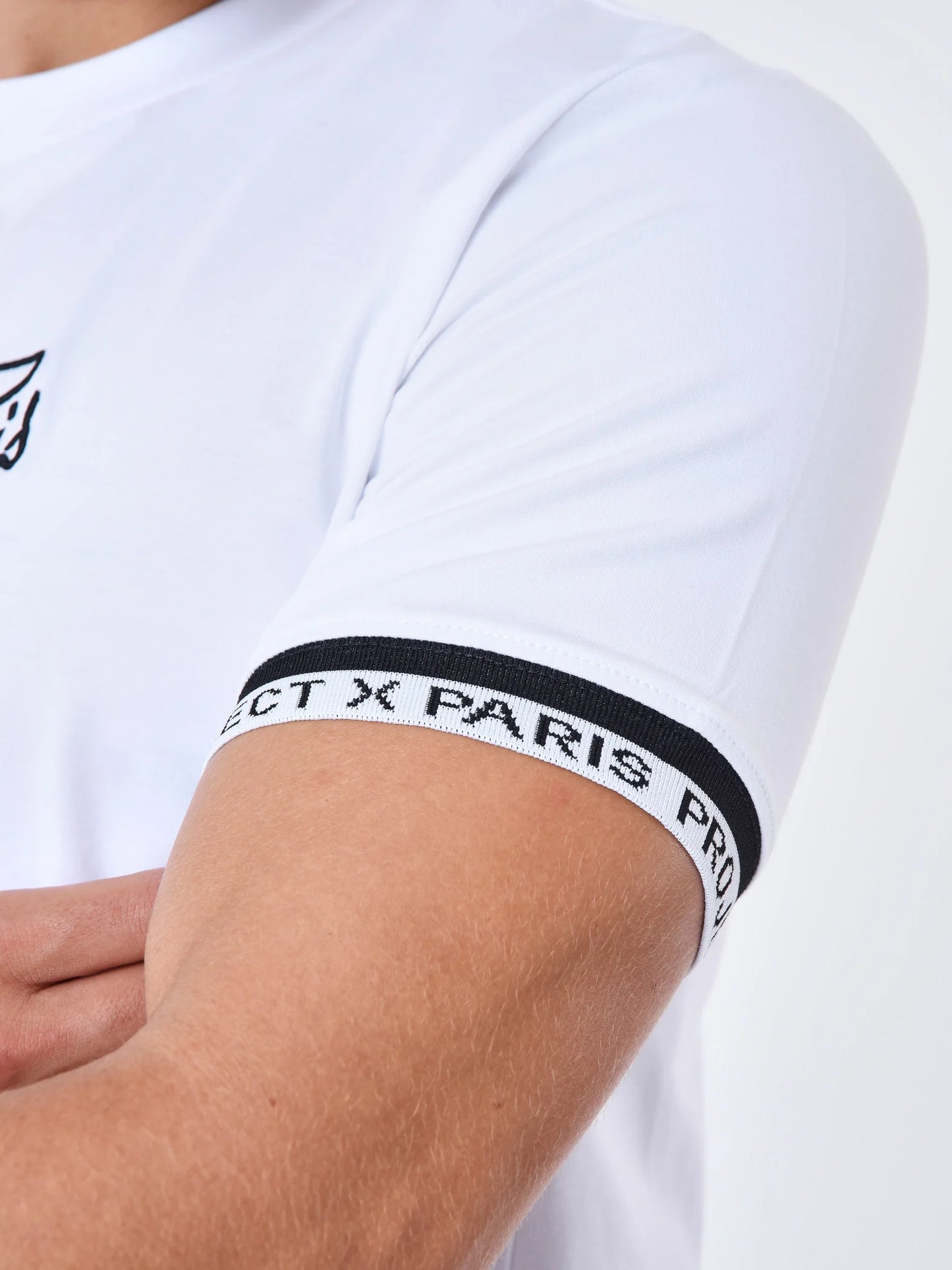 CAMISETA BRAZALETE CON LOGO BORDADO - BLANCO - PROJECT X PARIS | T231023_OWBK