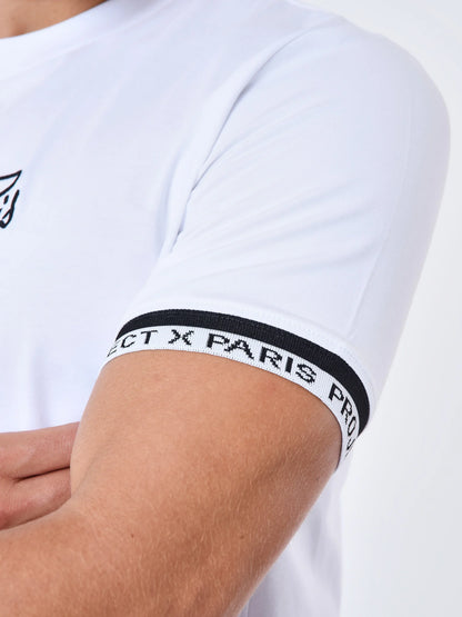 CAMISETA BRAZALETE CON LOGO BORDADO - BLANCO - PROJECT X PARIS | T231023_OWBK