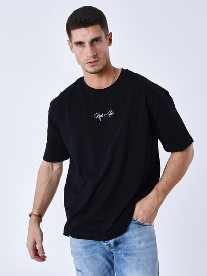 CAMISETA CON LOGO BORDADO - NEGRO - PROJECT X PARIS | T231014_BKW