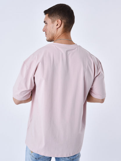 CAMISETA CON LOGO BORDADO - ROSA EMPOLVADO - PROJECT X PARIS | T231014_PK3W