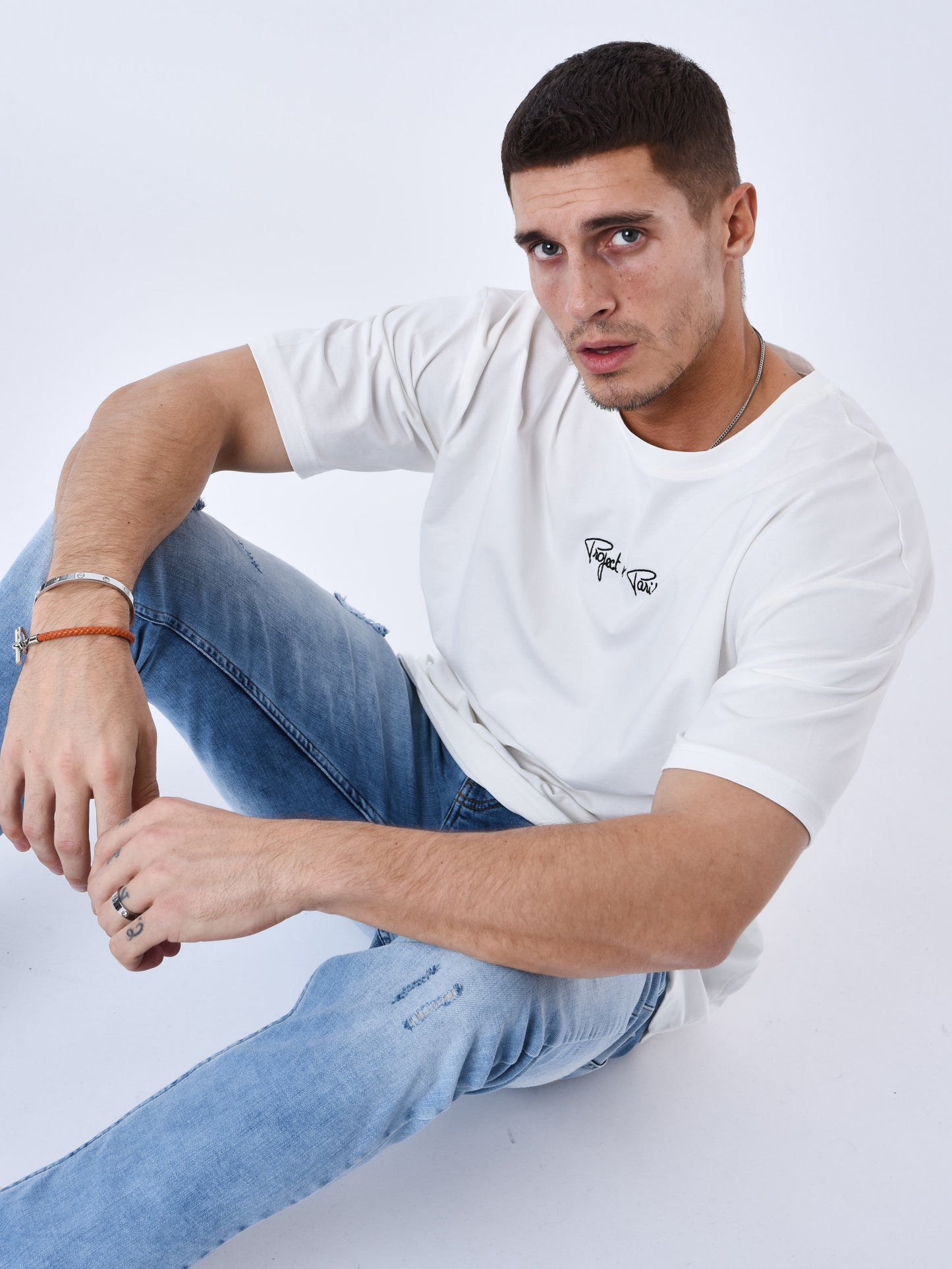 CAMISETA CON LOGO BORDADO - BLANCO - PROJECT X PARIS | T231014_OWBK