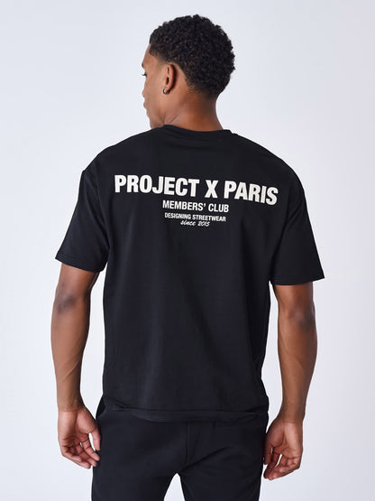 CAMISETA "CLUB DE SOCIOS" - NEGRO - PROJECT X PARIS | 2410124-BKCC