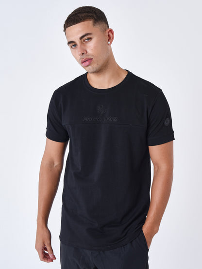 CAMISETA TECHWEAR CON LOGO BORDADO - NEGRO - PROJECT X PARIS | 2310067-BK