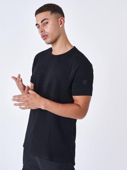 CAMISETA TECHWEAR CON LOGO BORDADO - NEGRO - PROJECT X PARIS | 2310067-BK