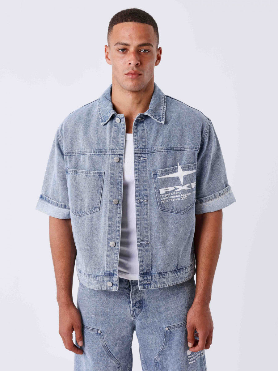 CAMISA MANGA CORTA VAQUERA - AZUL - PROJECT X PARIS | PXP U2693103-LB